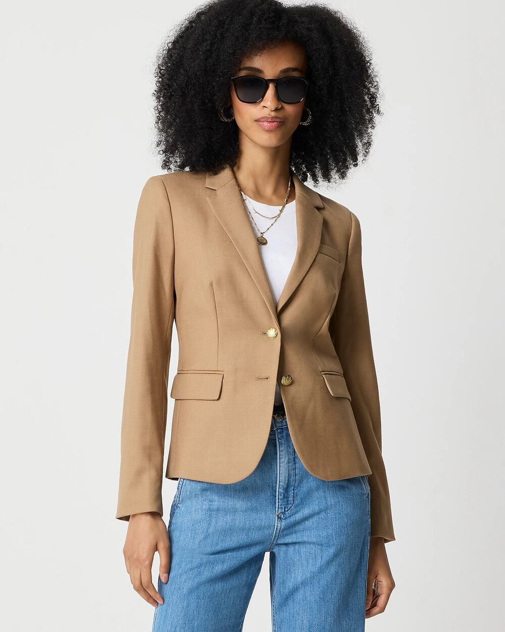 J.Crew Original Schoolboy Blazer in Camel tan wool blend sz 4